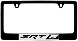 Support de cadre de plaque d'immatriculation en métal peint noir jeep srt-8