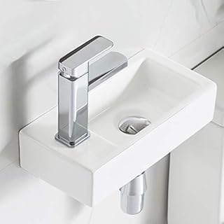 Lavabo mural deer valley dv-1v081l lavabo de salle de bain rectangulaire en porcelaine