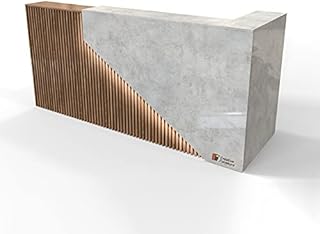 Creative furniture bureau de réception élégant et moderne en bois mars avec base