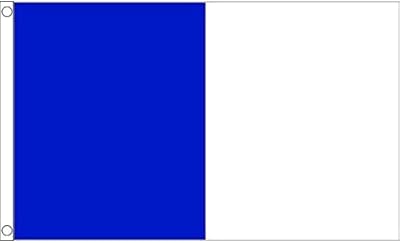 Drapeau bleu et blanc 3" x 5" - drapeaux bicolores 90 x 150