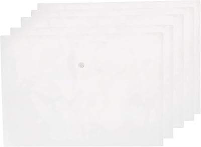 Lot de 5 dossiers en plastique transparent, format a4, pour le rangement du