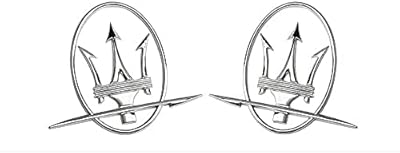 2 pièces logo um asirati, autocollants logo trident 3d pour porte latérale