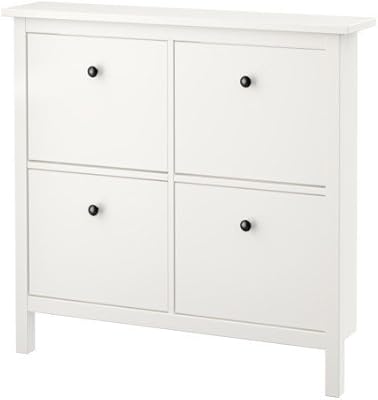 Armoire à chaussures ikea hemnes avec 4 compartiments en blanc