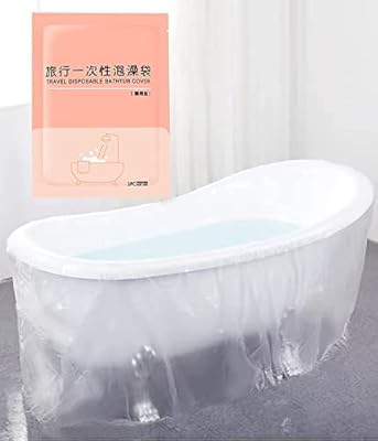 Paquet de 10 doublures de baignoire portables jetables grand sac de doublure