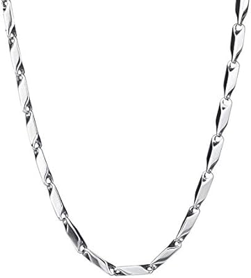 Chaînes classiques en argent en acier inoxydable 316l pour hommes et garçons