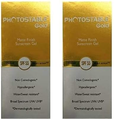 Gel écran solaire photostable gold spf-55 (100 g) - paquet de 2