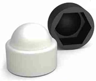 Couvercle hexagonal en pvc hbm - noir et blanc (paquet de 25) (m12)