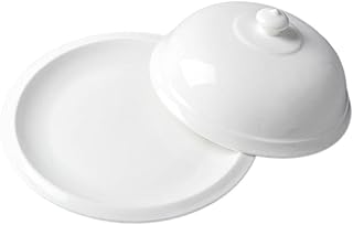 Assiette à gâteau en céramique avec dôme, support d'assiette à dessert à la crème