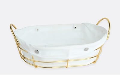 Corbeille à pain en métal avec doublure en tissu, paniers de rangement ovales pour pain, légumes, collations, bonbons, fruits pour salon, bureau, cuisine - couverts (taille m) (30,5 cm x 22,5 cm x 7,5 cm) – Photo produit Dakar Sénégal – Livraison rapide Corbeille à pain en métal avec doublure en tissu, paniers de rangement ovales pour pain, légumes, collations, bonbons, fruits pour salon, bureau, cuisine - couverts (taille m) (30,5 cm x 22,5 cm x 7,5 cm). Révolutionnez votre façon d'acheter avec Diaytar