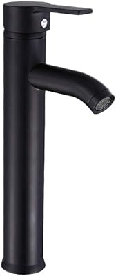 Alykdon robinet de salle de bains en acier inoxydable noir mitigeur de lavabo