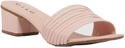 Sandales à talons larges et bout ouvert pour femme, rose (37), 37 eu