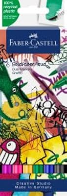Faber-castell gold faber double aqua marker 6 couleurs crayon aquarelle avec 2