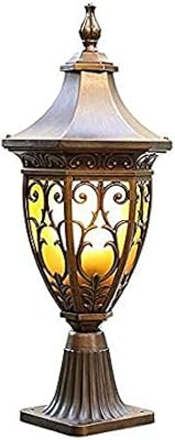 Lampadaire cylindrique moderne en aluminium moulé sous pression noir, lampe torche pour prévention
