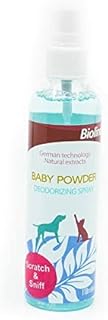 Spray désodorisant en poudre pour bébé bioline pet, 118 ml, blanc/bleu