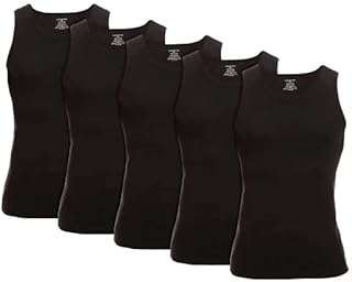 Lot de 5 débardeurs et débardeurs pour hommes | coton filé à l'anneau