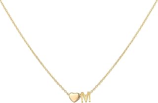 Goodrun collier en forme de cœur en acier inoxydable plaqué or 18 carats