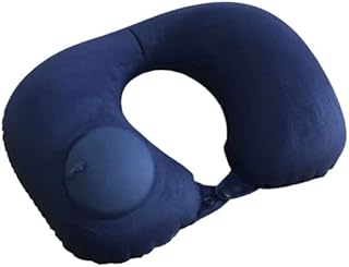Oreiller cervical de voyage gonflable yomo touch control avec bord scellé et double