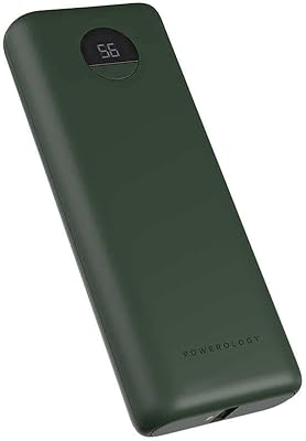 Banque d'alimentation compacte powerology 20 000 mah pd 30 w - vert, ppbcha05-gn