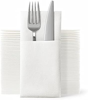 Serviettes jetables geepplus comme du tissu, pochette à couverts compacte, serviettes de mariage