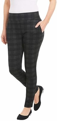 Pantalon ponte à enfiler pour femme avec panneau de contrôle intégré sur le ventre