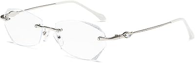 Lunettes de lecture sans monture teraise pour femmes bloquant la lumière bleue, lunettes