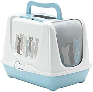 Bac à litière pour chat moderna trendy - bleu clair, taille xl