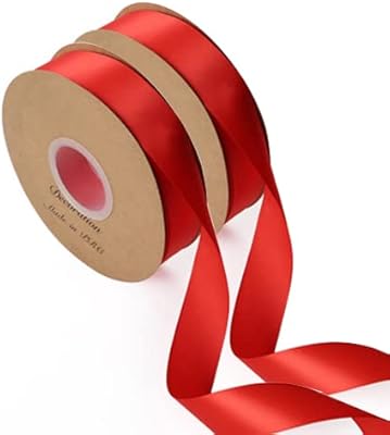 2 rouleaux de ruban d'emballage cadeau (2,5 cm x 45 m), kit