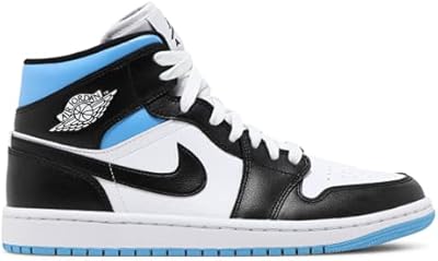 حذاء nike air jordan 1 mid university blue (bq6472 102)