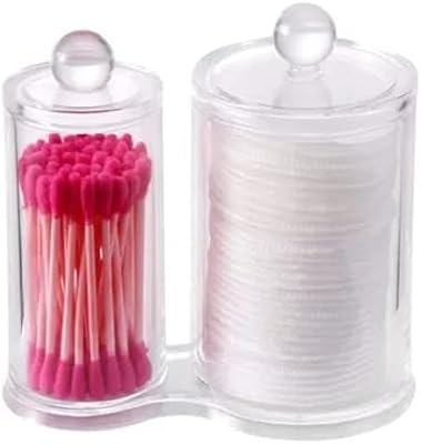 Distributeur de stockage de cotons-tiges, récipient pour boules de coton de maquillage, organisateur