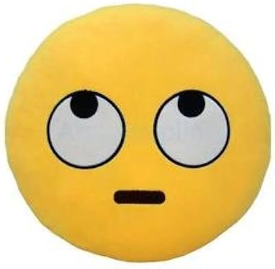 Oreiller en velours the purple tree rolling eyes (1 pièce) - oreiller emoji