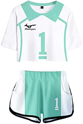 Haikyuu ensemble short cosplay yaku morisuke uniforme chemise sport femmes hommes lycée volleyball