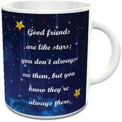 Tasse à café en céramique blanche avec citations de bons amis
