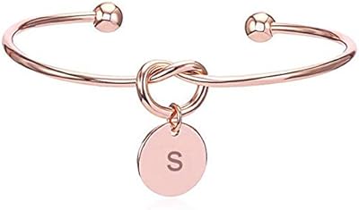 Bracelet plaqué or rose avec un charmant nœud en forme de coeur en forme de lettre "s" de yellow chimes pour femmes et filles (lettre s), cuivre. Le meilleur rapport qualité-prix du web sénégalais sur Diaytar
