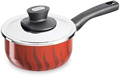 Tefal flame casserole antiadhésive, 16 cm, avec couvercle tempo, rouge, aluminium, c5482282
