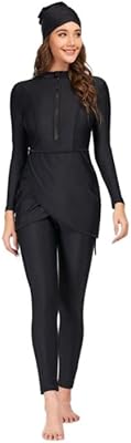 Ensemble de maillot de bain islamique 3 pièces modeste pour femme, conçu