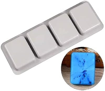 Muffin à savon en silicone aramex à 4 cavités en forme de rectangle