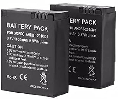 Accessoires de batterie pour caméra d'action iwinner sports pour gopro hd hero