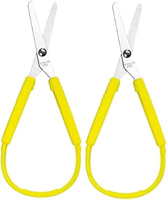 Ciseaux circulaires pour enfants, ciseaux circulaires colorés, conception adaptative, poignées faciles à enfiler