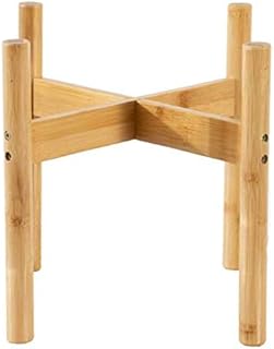 Porte-plantes en bois de bambou alyssa pour pots de fleurs et plantes