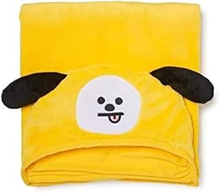 Kpop bts bt21 couverture à capuche pour garçons, couverture de genou en peluche