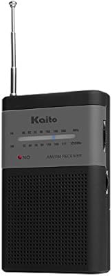 Radio portable kaito ka230 am fm avec récepteur et superbe design (noir)