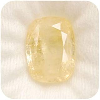 Prajpatis gems 9,45 carats 10,25 pierre de saphir jaune ratti certifiée pierres précieuses