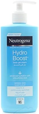 Gel-crème hydratant pour le corps neutrogena hydro boost sans parabène et acide