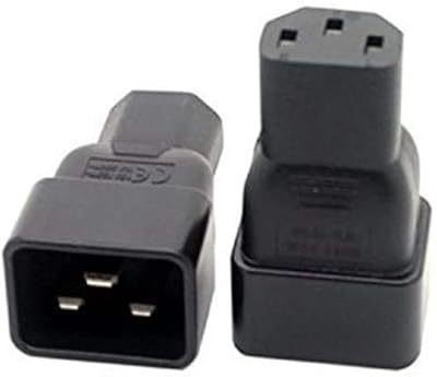 Adaptateur d'alimentation pdu iec c20 à c13 10a avec prise/prise c13 à c20