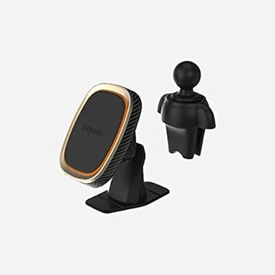 Support de voiture et support de tableau de bord magnétique en aluminium porodo