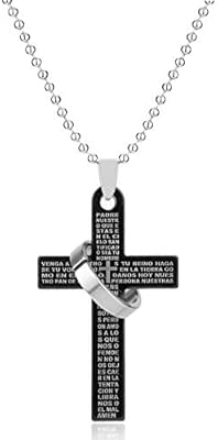 Pendentif croix de la sainte bible unisexe en acier inoxydable soldouttm avec chaîne de perles. Diaytar : La plateforme qui démocratise le shopping en ligne au Sénégal