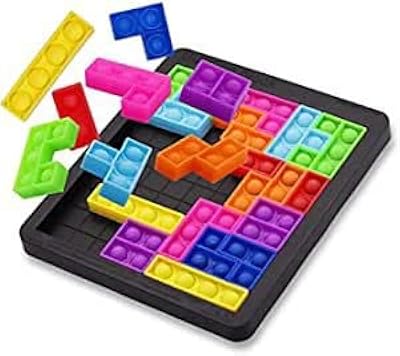 Push it pop puzzle brain teasers toy, push ​​pop bubble sensory fidget toy