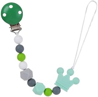 Agrafes de tétine pour bébés, sanya et perles, prix d'usine, jouet multicolore avec support en tissu à extrémité souple, cintre anti-chute de tétine vert. Diaytar : Faites des achats intelligents en quelques clics