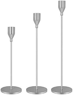 Ensemble de 3 bougeoirs coniques bougeoirs décoratifs pour mariage, dîner et fête, convient