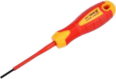 Tournevis isolé plat 2,5 x 75 mm vde-1000v yt-28150